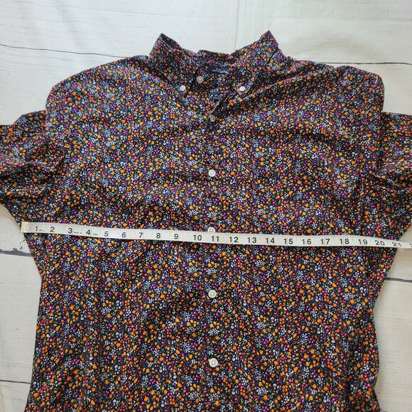 J. Crew Size XL Slim Untucked Flex Floral Button Up Shirt Preppy Casual - Picture 4 of 8